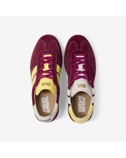 Baskets en cuir Citrus Punch jaune/violet
