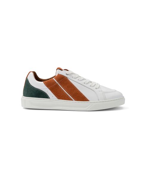 Baskets en cuir Terra Field vert/orange
