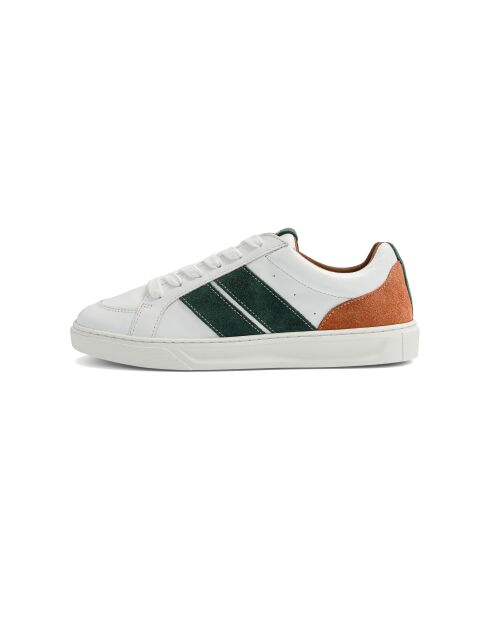 Baskets en cuir Terra Field vert/orange