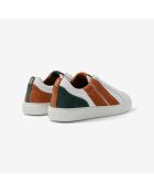 Baskets en cuir Terra Field vert/orange