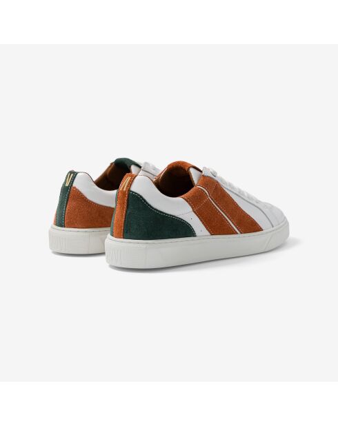 Baskets en cuir Terra Field vert/orange