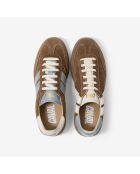 Baskets en cuir Mystic Earth bleu/marron