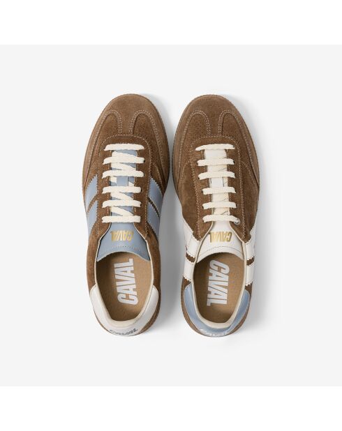Baskets en cuir Mystic Earth bleu/marron