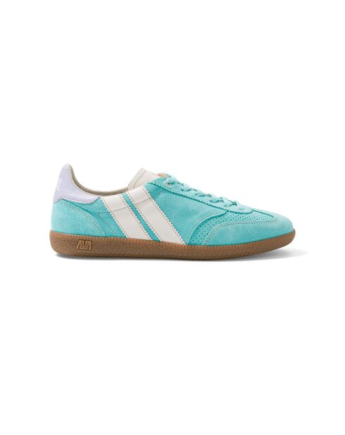 Baskets en cuir Orchid Mist vert/violet