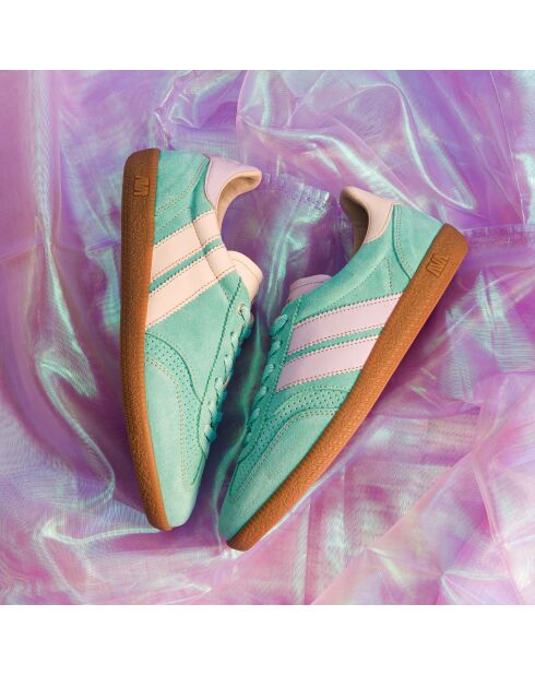 Baskets en cuir Orchid Mist vert/violet