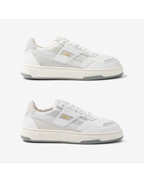 Baskets en cuir Bright Harmony blanc/gris