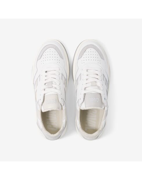 Baskets en cuir Bright Harmony blanc/gris