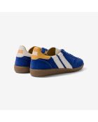 Baskets en cuir Blue Heritage jaune/bleu