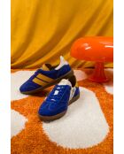Baskets en cuir Blue Heritage jaune/bleu
