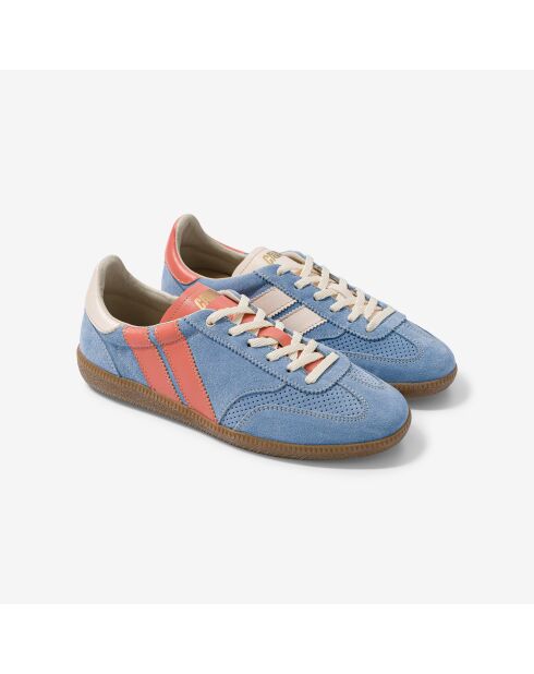 Baskets en cuir Sky Sorbet orange/bleu