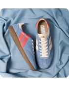 Baskets en cuir Sky Sorbet orange/bleu