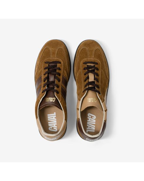 Baskets en cuir Triple Cacao blanches