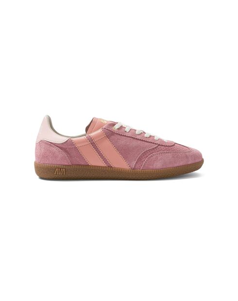 Baskets en cuir Pink Melba rose/orange