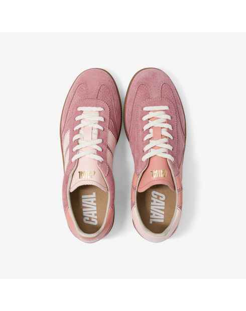 Baskets en cuir Pink Melba rose/orange