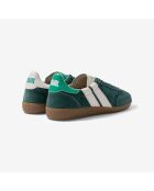 Baskets en cuir Jade Forest vert/blanc