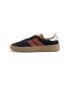 Baskets en cuir Muddy Blue rouge/noir