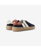 Baskets en cuir Muddy Blue rouge/noir