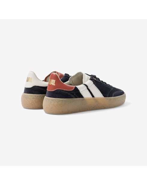Baskets en cuir Muddy Blue rouge/noir
