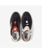 Baskets en cuir Muddy Blue rouge/noir