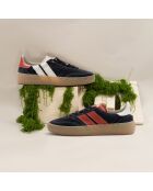 Baskets en cuir Muddy Blue rouge/noir