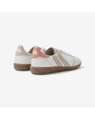 Baskets en cuir Coral Dream rose/blanc