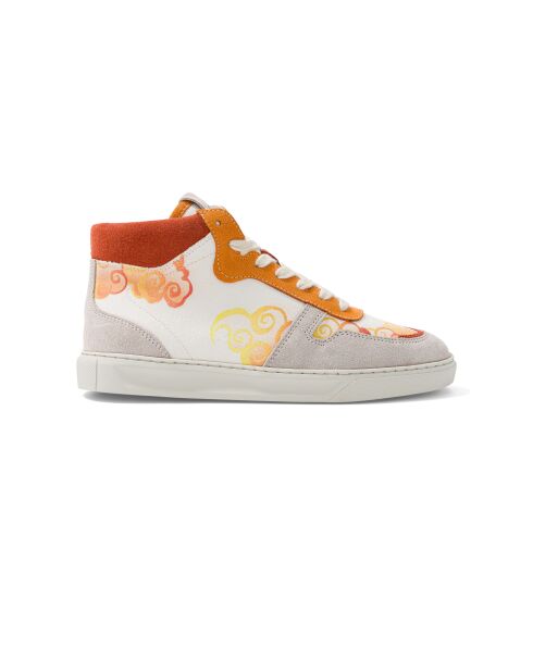 Baskets en cuir Naruto - Konoha blanches