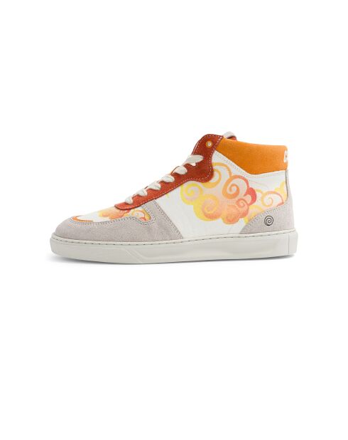 Baskets en cuir Naruto - Konoha blanches