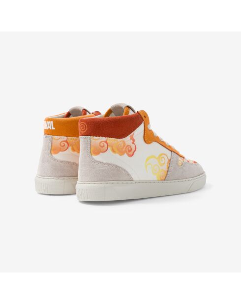 Baskets en cuir Naruto - Konoha blanches