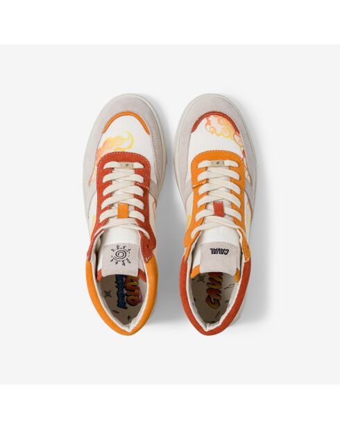 Baskets en cuir Naruto - Konoha blanches
