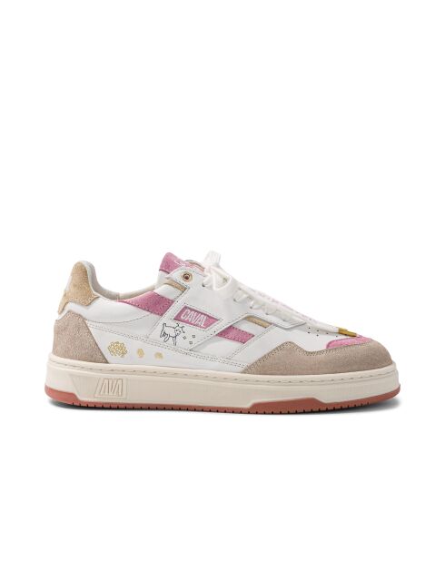 Baskets en cuir Le Petit Prince et la Rose multicolores