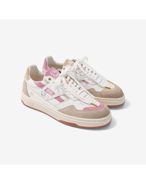 Baskets en cuir Le Petit Prince et la Rose multicolores