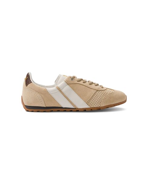 Baskets en cuir Power Earth marron/blanc