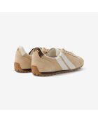 Baskets en cuir Power Earth marron/blanc