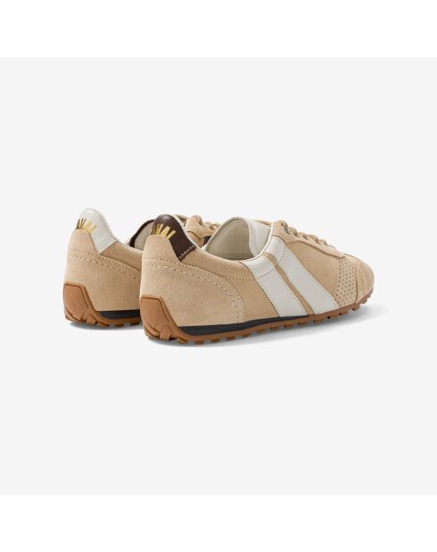 Baskets en cuir Power Earth marron/blanc