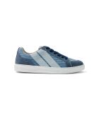 Baskets en cuir Patchy Denim bleu/blanc