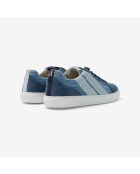 Baskets en cuir Patchy Denim bleu/blanc