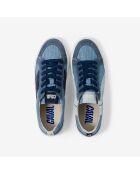 Baskets en cuir Patchy Denim bleu/blanc