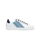 Baskets en cuir Saint James bleu/noir