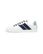 Baskets en cuir Saint James bleu/noir