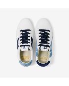Baskets en cuir Saint James bleu/noir