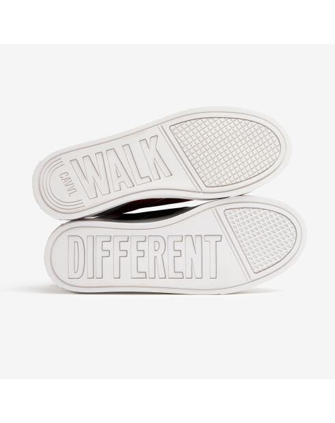 Baskets en cuir Saint James bleu/noir