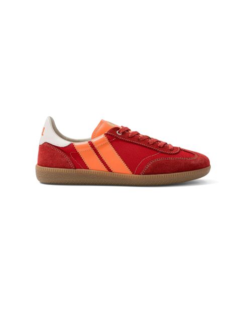 Baskets en cuir Spicy Kick rouge/orange