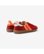 Baskets en cuir Spicy Kick rouge/orange