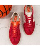 Baskets en cuir Spicy Kick rouge/orange