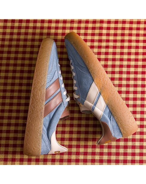 Baskets en cuir Sky Latte bleus