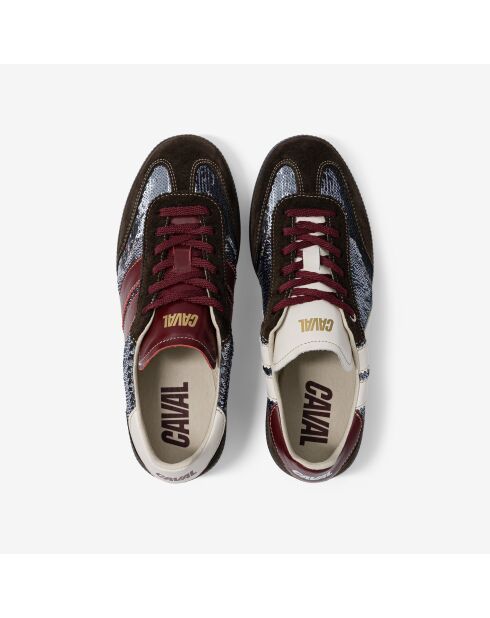 Baskets en cuir Festive Shine multicolores
