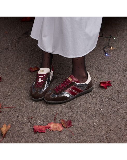 Baskets en cuir Festive Shine multicolores