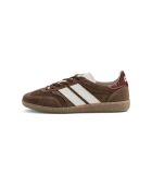 Baskets en cuir Crimson Corduroy marron/blanc