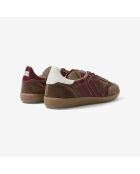 Baskets en cuir Crimson Corduroy marron/blanc