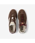 Baskets en cuir Crimson Corduroy marron/blanc